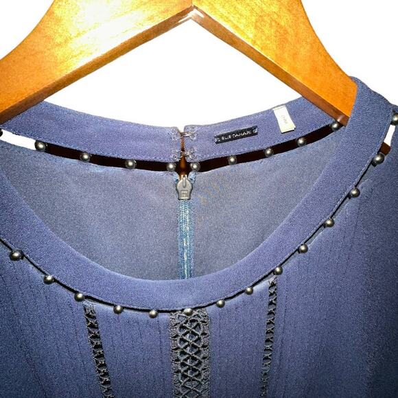 Elie Tahari Navy Blue Dress Size US 8 - Picture 7 of 13